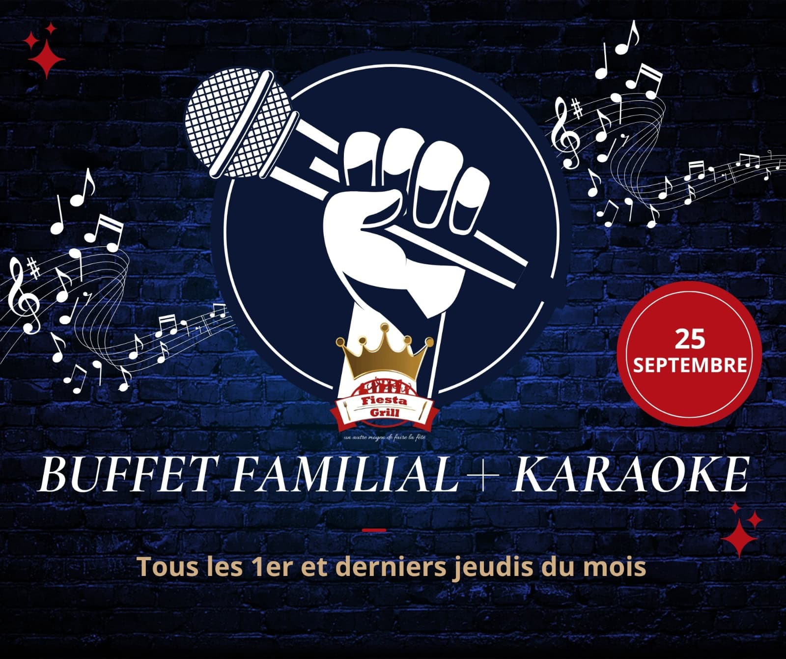 Buffet Familial avec karaoké 25 septembre 2025