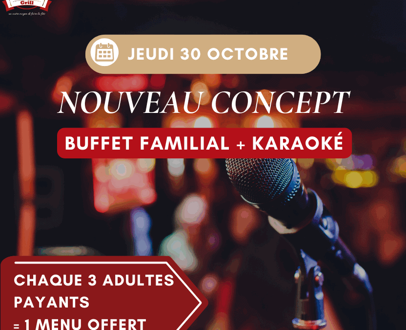 Buffet familial + karaoké 30 octobre