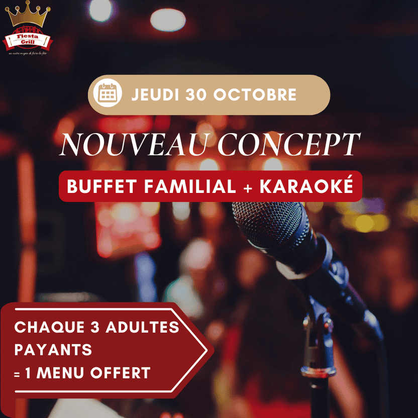 Buffet familial + karaoké 30 octobre