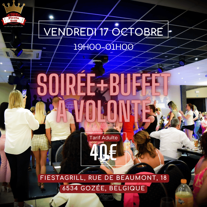 Soirée + Buffet à volonté 17 octobre