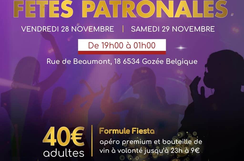 Spéciale Fêtes Patronales 28 et 29 novembre 2025