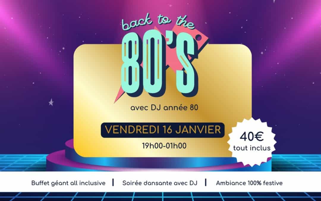 Back to the 80&rsquo;s – 16 janvier 2026