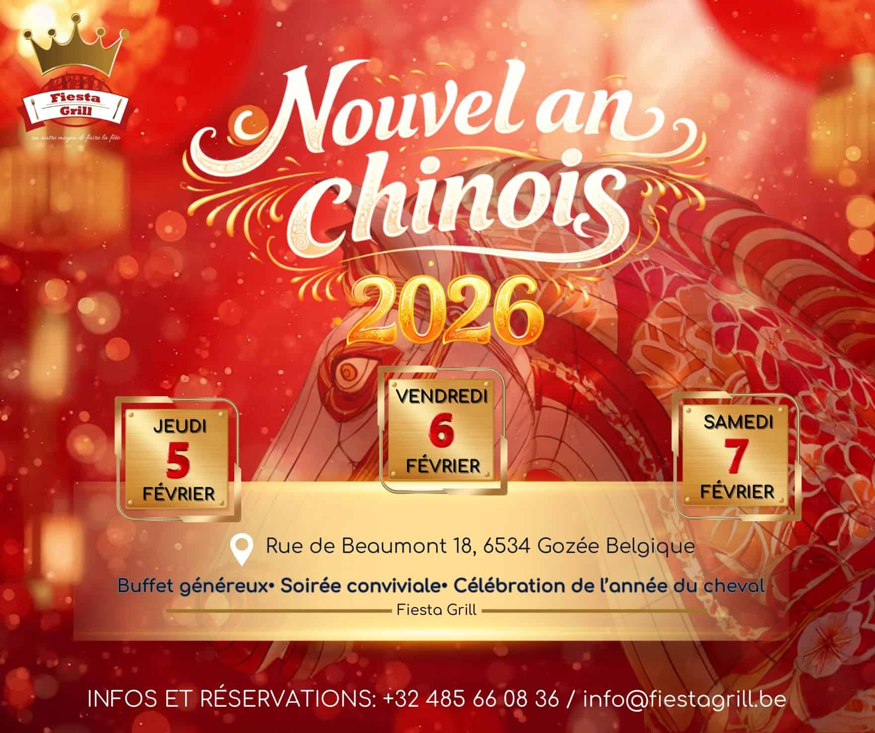 Nouvel An Chinois - 5,6 et 7 février 2026