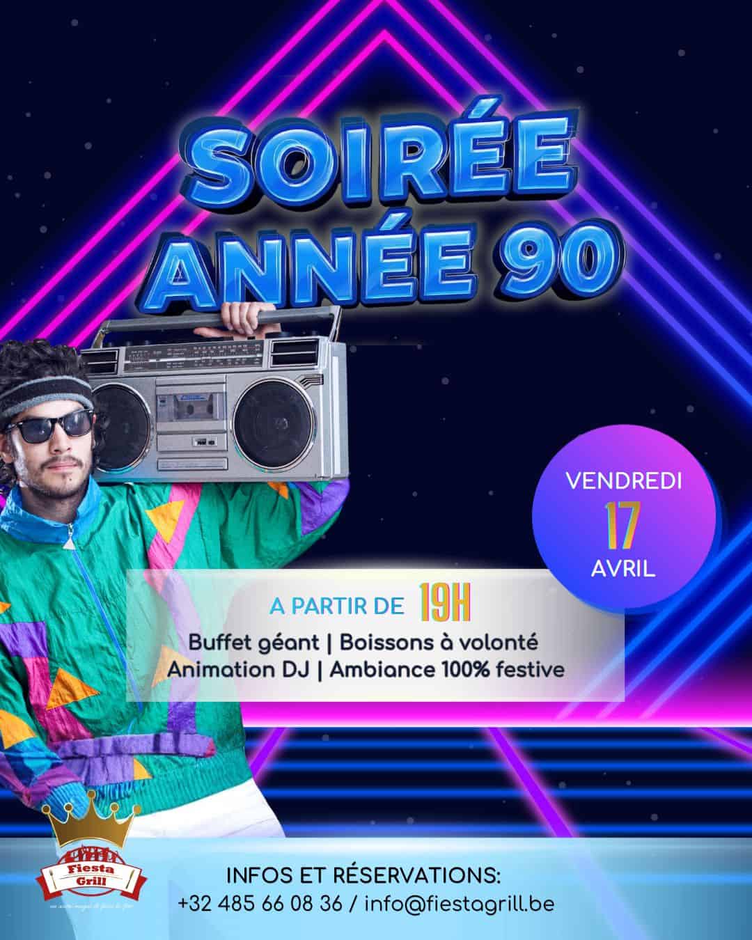 Soirée année 90 - 17 avril 2026